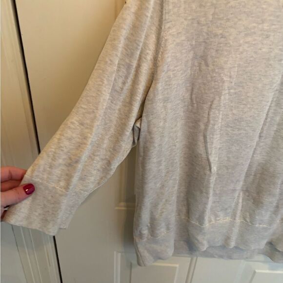 Lands End Supima Cotton Sweater with Snowflake Detail - Picture 2 of 5